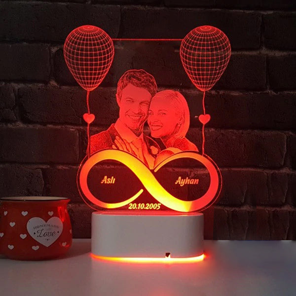 Photo Printed Infinity 3D Led Night Light - My Art