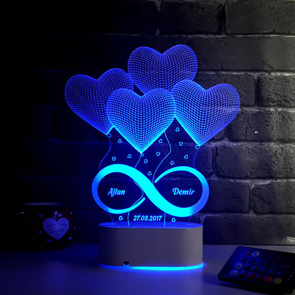 Our Eternal Love 3D Led Night Light